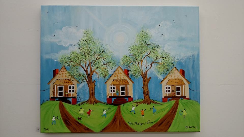 Orange Mound native NJ Woods' work displayed at the Orange Mound Gallery is inspired by the neighborhood's shot gun houses.