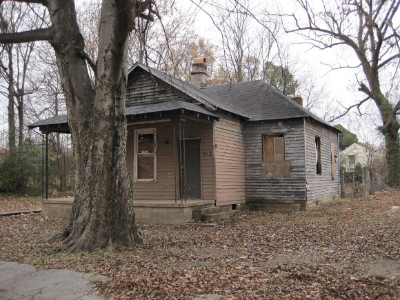 Aretha Franklin's place of birth at 406 Lucy Avenue in South Memphis.