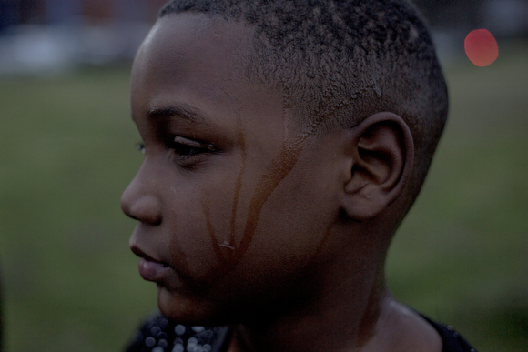 Kids on the North Memphis Steelers football team practice at the Katie Sexton Community Center.