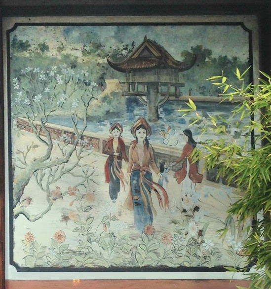 An exterior mural at Lotus Vietnamese Restaurant (Tamara Williamson)