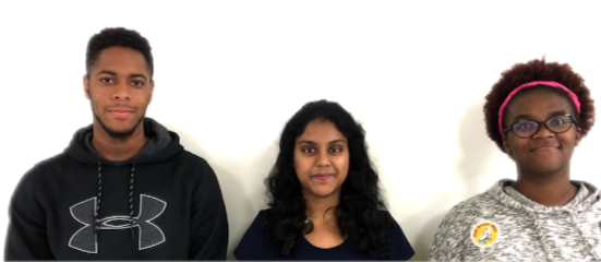 Cortavious Johnson, Divya Pinnaka and Rahni Stewart, founders of education tech company Milestone.