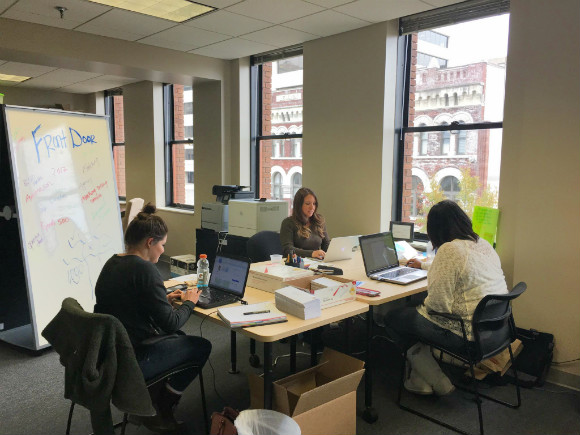 Buffington and her team at work at their Start Co. office.