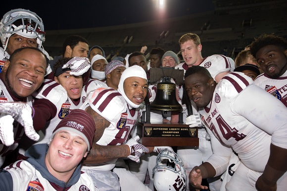 Texas A&M won the 56th Autozone Liberty Bowl last month