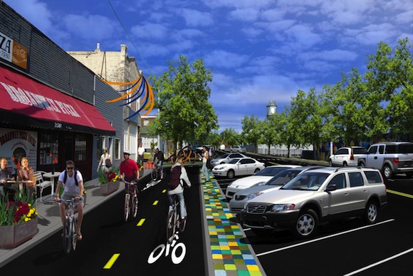 Rendering of the coming bike path connecting Broad Avenue to Overton Park
