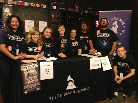 Student participants at a Blue TOM Records show at Newbies