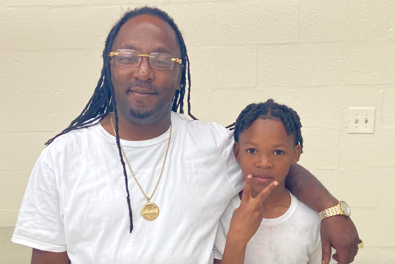 Memphis native and community mentor Frank Gottie poses with his son, Andreis Smith.