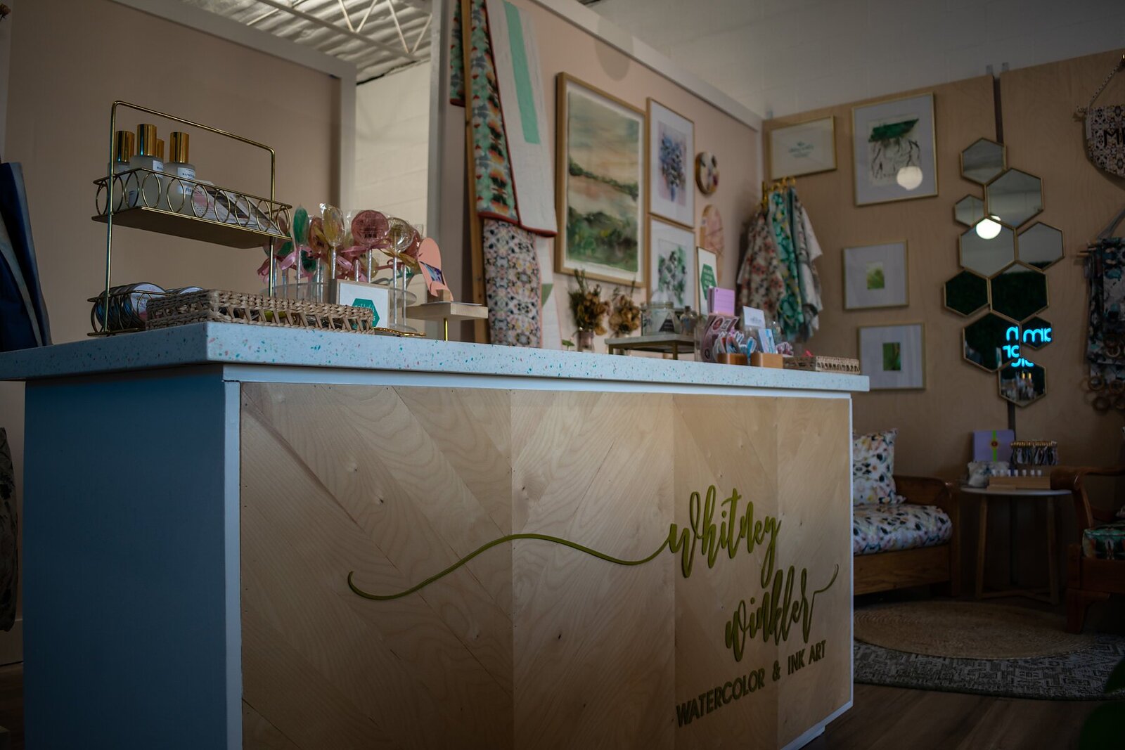 Whitney Winkler opened her art shop in 2020 in the Broad Avenue Arts District. (Sarah Rushakoff)