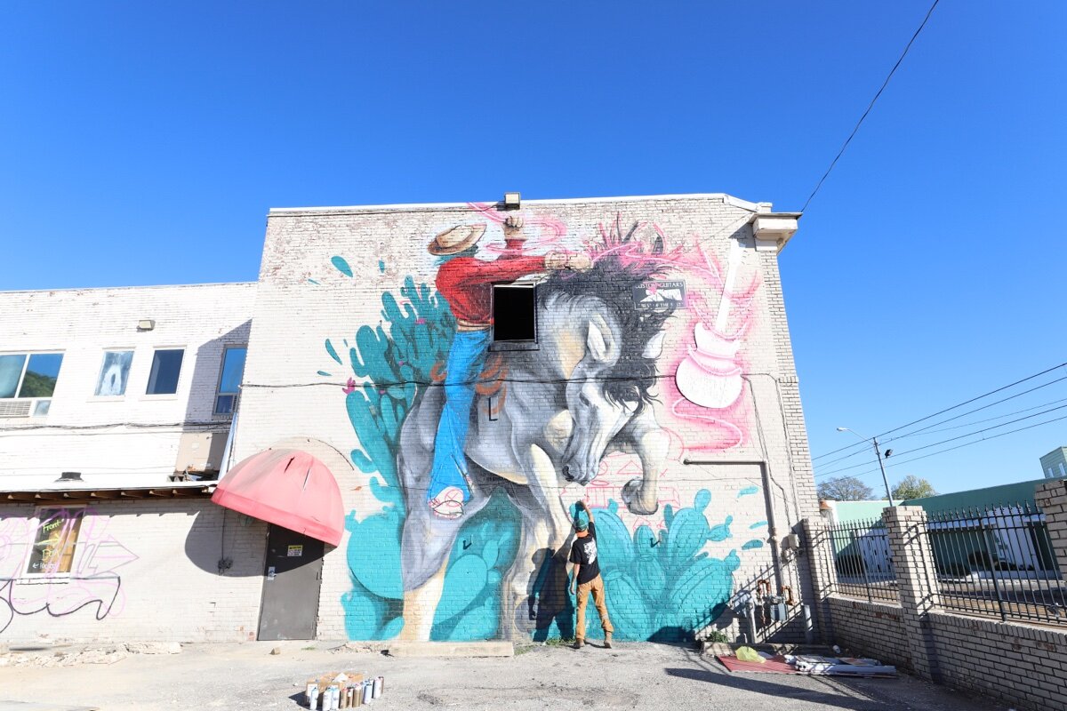 A piece by the artist known as Humble.