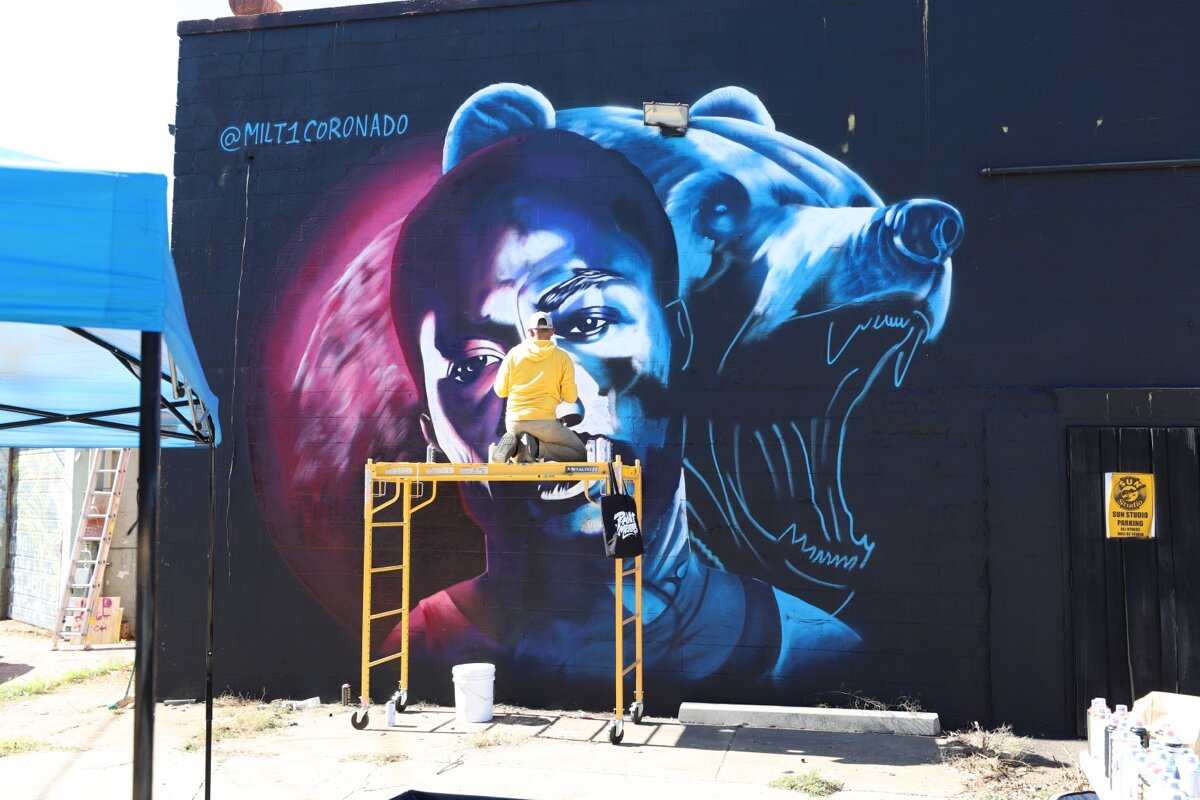 A tribute to Derrick Rose of the Memphis Grizzlies from artist Milt Coronado.