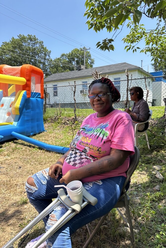 Tierra, a first-time visitor to the Afrikan Village Institute, likes the idea of kids learning their history and culture here.