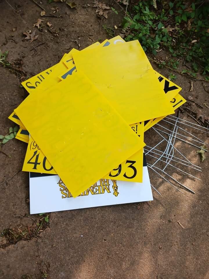 Collier calls the illegally posted signs “organized litter.”