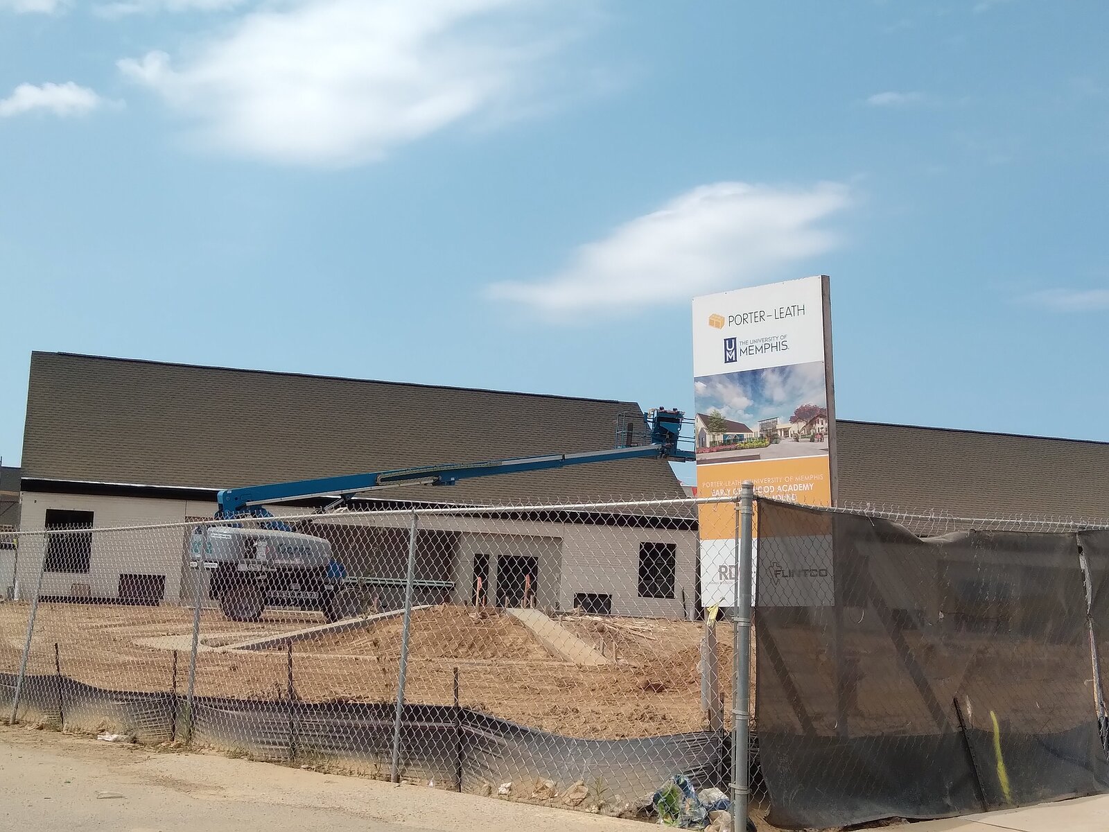 The Porter-Leath and University of Memphis Early Childhood Academy at Orange Mound is currently under construction at 2869 Park Avenue and expected to open in January 2022. (Alexandria Moore)