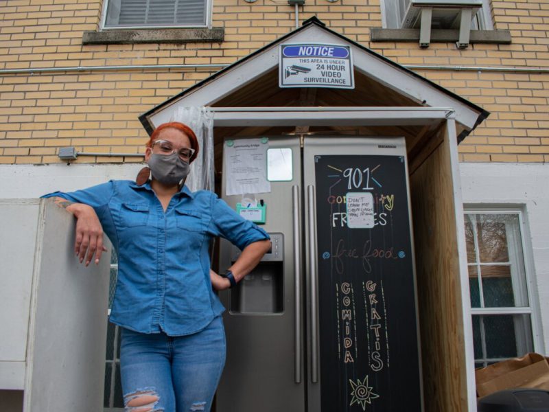 Lj Abraham is the founder of 901 Community Fridges. Abraham launched the organization in January to help bridge the food gap for Memphians in need. (Sarah Rushakoff)