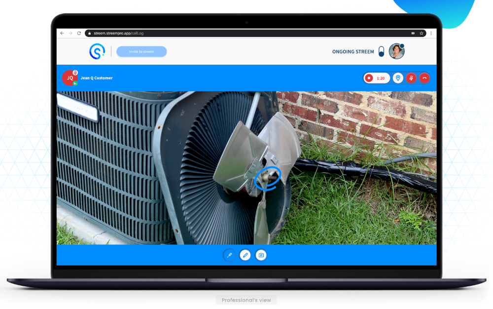 This mock up shows a TVA-EnergyRight virtual inspection. Trained professionals can assess specific areas in a home related to energy efficiency and mark problem areas, as indicated by the blue circle. (Submitted)