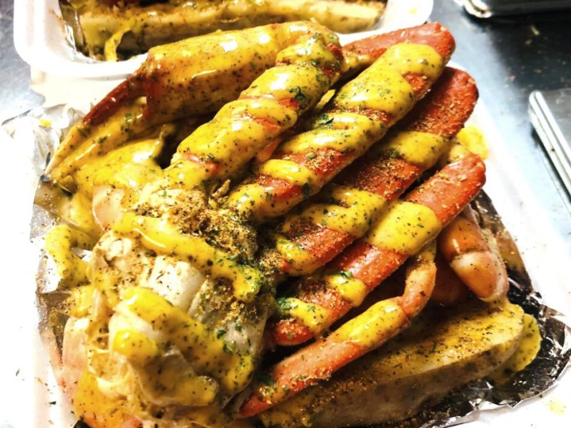 Crab legs with Drop Sauce is a best-seller at Straight Drop Seafood in North Memphis. (Straight Drop Seafood)