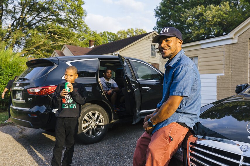 James Cook stands in the driveway at 1237 Marlin Road in Whitehaven. Cook is transforming the property into a salon for barbers and stylists. He expects it a ribbon-cutting ceremony in early 2021. (Ziggy Mack)