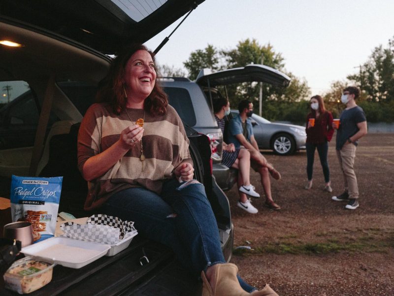 Laura Carpenter attends an Indie Memphis film screening at the Malco Summer Drive-In in October 2020. The theater has operated at its current location since 1966. (Ziggy Mack)