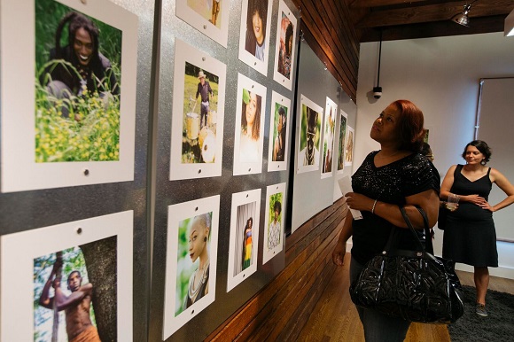 Memphis Slim Collaboratory Art Gallery showcasing photographer Darius Williams' exhibit "Remote," 2016. (Ziggy Mack)