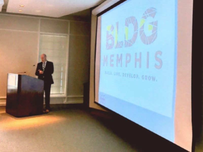 Executive Director John Paul Shaffer announces the BLDG Memphis rebrand in April 2017. It was previously the Community Development Council of Greater Memphis. (Submitted)