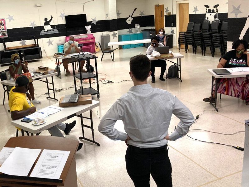 The Bickford-Bearwater Community Correspondents attended their first class on January 11. They're training to become community-based journalists for North Memphis. The class is held in the AngelStreet choir room at Oasis of Hope's Bickford center.