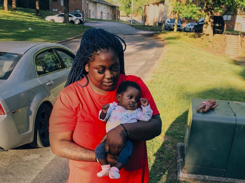 Jasmine Thomas lives with her grandmother and 4-month-old daughter, A’Maria. Photo courtesy of Thomas.