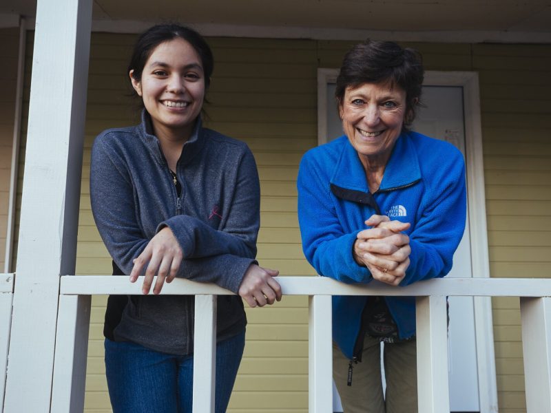 Magaly Cruz (L) and Joni Laney in Binghampton. (ZIggy Mack)