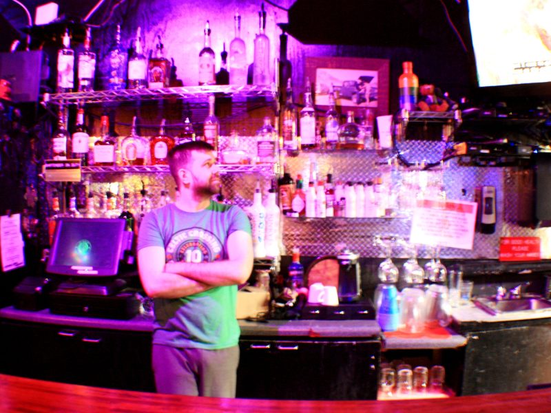 A local bartender stands alone at his station. Many Memphis bars and restaurants are already closing to control the spread of COVID-19. Many more are expected to close with the possibility of a city- or statewide shutdown. (Cole Bradley)