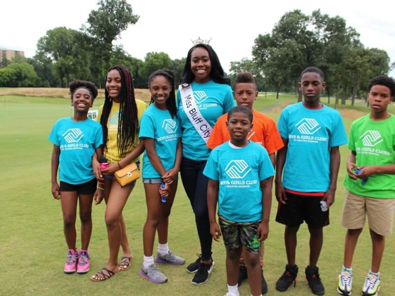 Miss Bluff City 2019, Simone Wilson, poses with North Memphis Boys & Girls Clubs members. Wilson's focus area for her service to the community is working with youth at Boys & Girls club.  (Submitted)