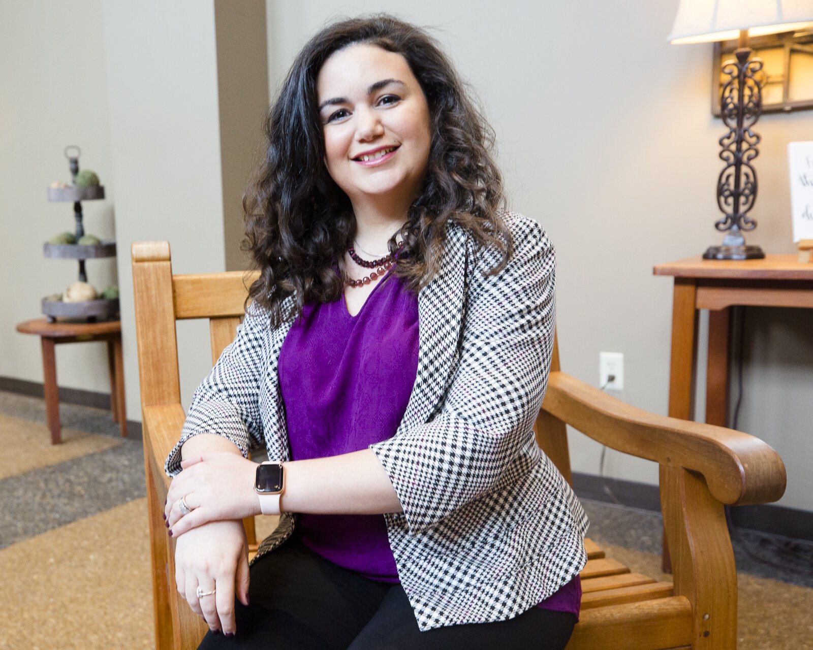 Harwood Center Executive Director Rachel Lauletta on January 27, 2020. Lauletta hopes the center will soon expand its staff and to a larger, more permanent location. (Ziggy Mack) 
