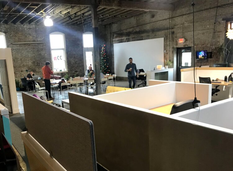 Wonder / Cowork / Create is located on Monroe Avenue at Danny Thomas. It offers communal space, dedicated desks, and small office space. (Cole Bradley)