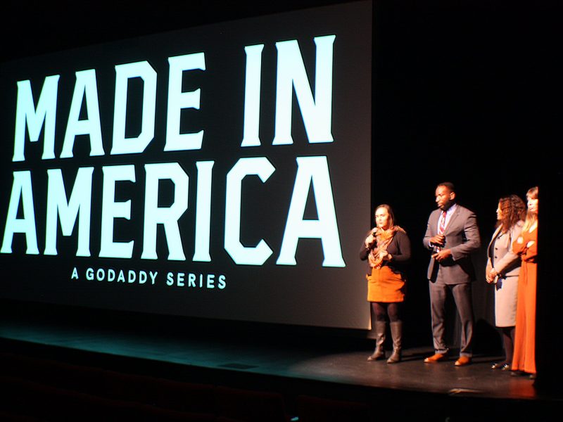 GoDaddy's Made in America docu-series premiered in Memphis on November 22. Its first episodes feature Memphis-area entrepreneurs. Stacy Cline stands at the far left. (Cole Bradley, High Ground News)