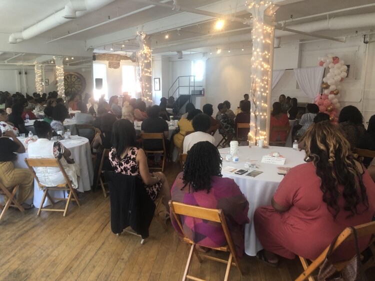 Just over 100 women attended the Auntie Round Table at the Jack Robinson Gallery on Front Street. (Erica Horton)
