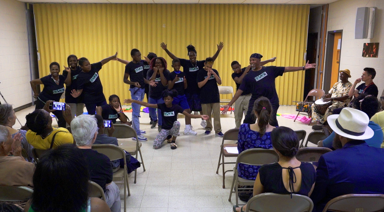 Members of Playback's adult and youth ensembles performed at the second annual Playback Memphis Frayser Matters performance held on September 20, 2019. (Jenny Myers, Playback Memphis)