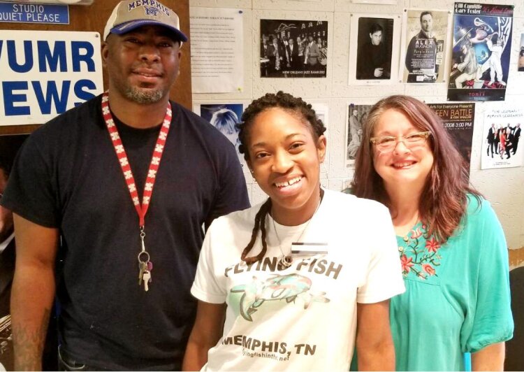 Three of the four Frayser Local Arts Festival organizers. (L to R) Devin Kirkland, Jeanelle 'Toothbrush Jesus' Jones and Jana Wilson. (Arkwings Foundation)