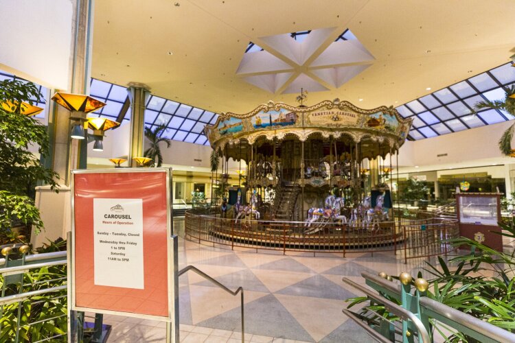 The Hickory Ridge Mall carousel is both beautiful and still in operation. (Ziggy Mack)