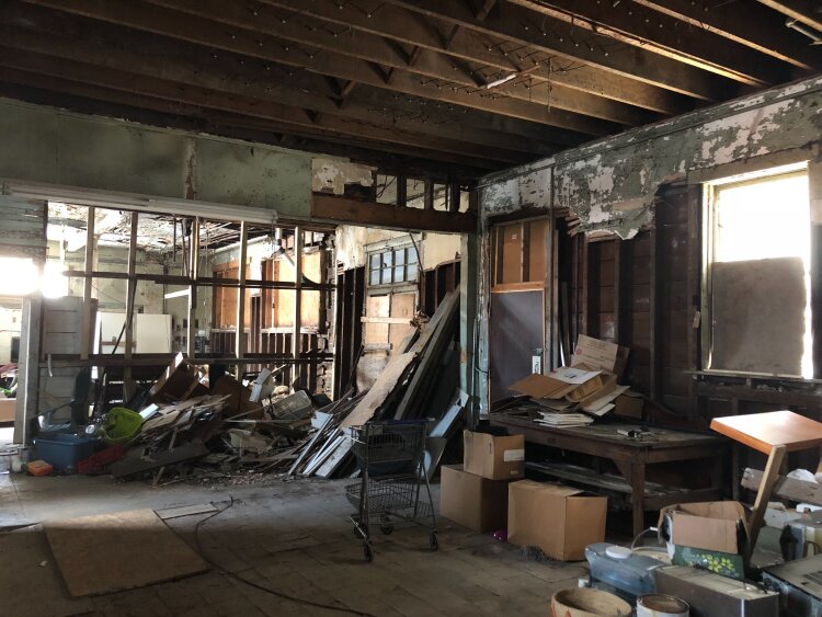 The interior of Krosstown Kleaners at 1400 Madison Avenue shows signs of decay, renovation and former life as a well-loved dry cleaner operating in Memphis for 70 years. (AJ Dugger III)