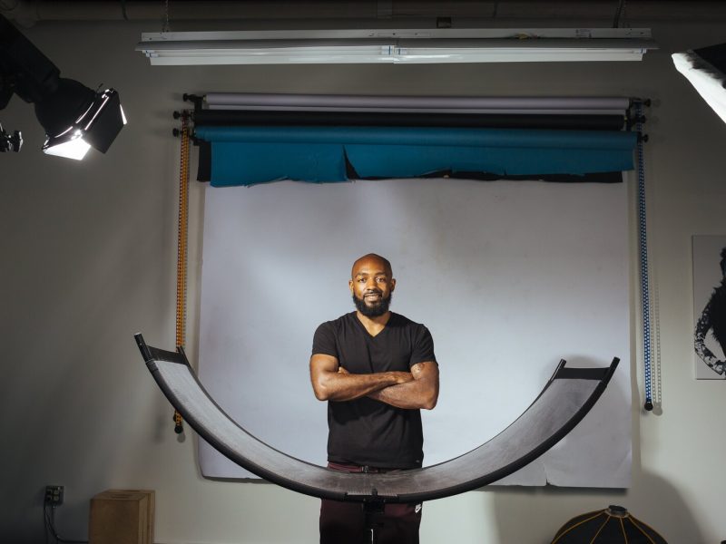 Antoine Lever stands in his studio in The Pinch. He's one of the newest members of the Medical District's burgeoning art scene. (Ziggy Mack)