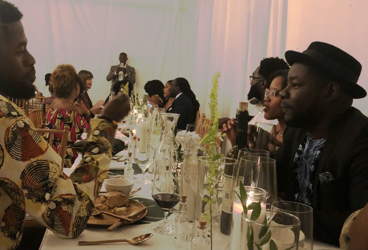 Guests dined at elegantly adorned tables at the Juneteenth gala help at The CMPLX. (Erica Horton)