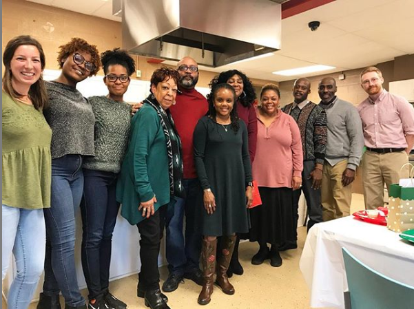 The Works, Inc. staff members pose for a photo with Roshun Austin standing center. The Works has a number of housing initiatives aimed at revitalizing Memphis' most disinvested neighborhoods. (Submitted)