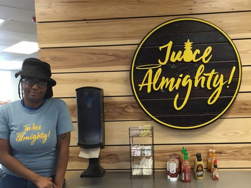 Aster Demekech, 27, is the director of Juice Almighty, a juice bar and café inside of the Memphis Rox climbing facility in South Memphis. (Kim Coleman)