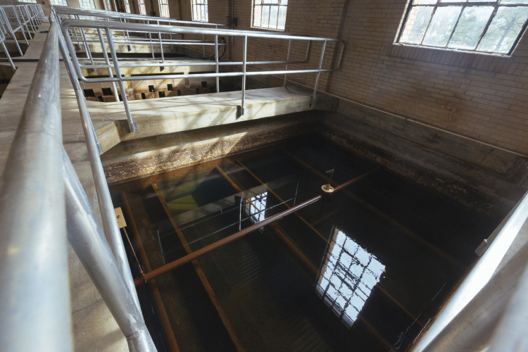 Tanks hold water for filtering, aeration and treatment. (Ziggy Mack)