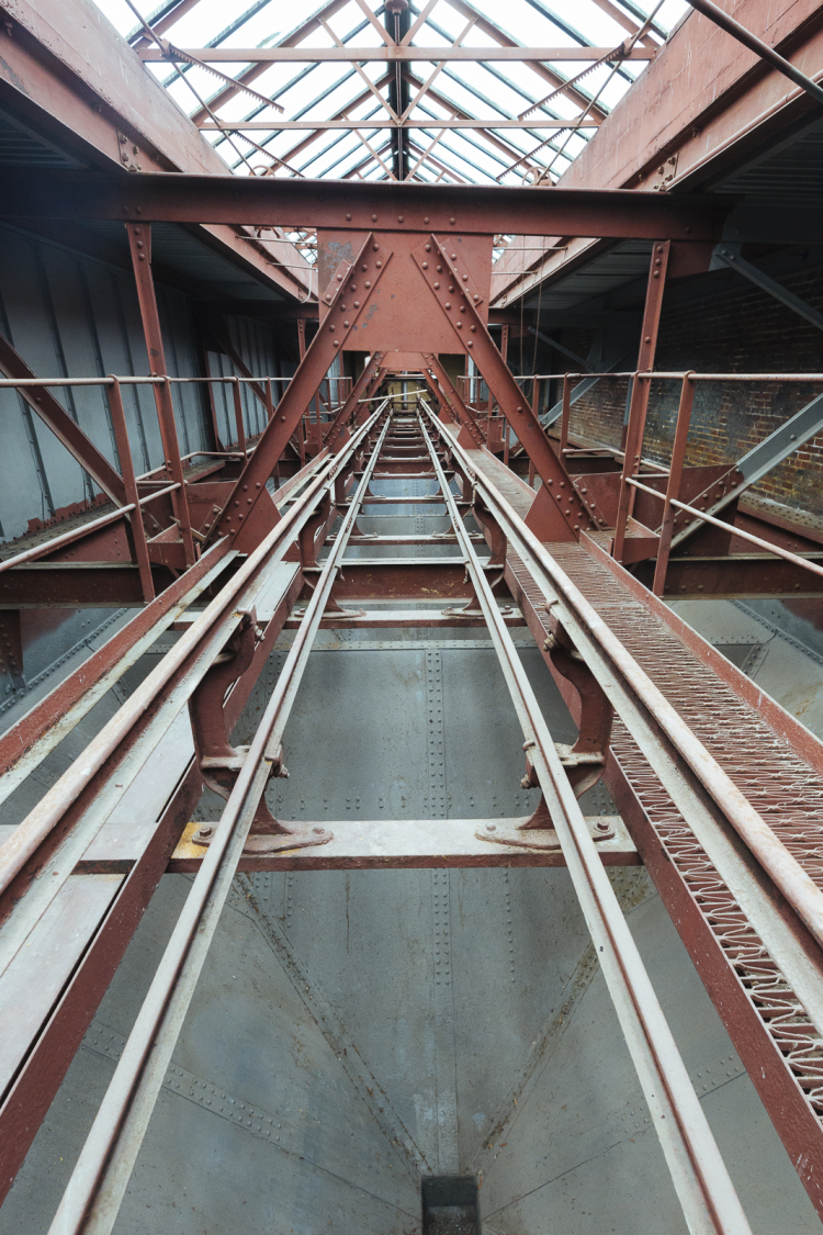 Coal shafts still unused above dormant furnaces. The pumping station moved to electric power in the 1970s. (Ziggy Mack)
