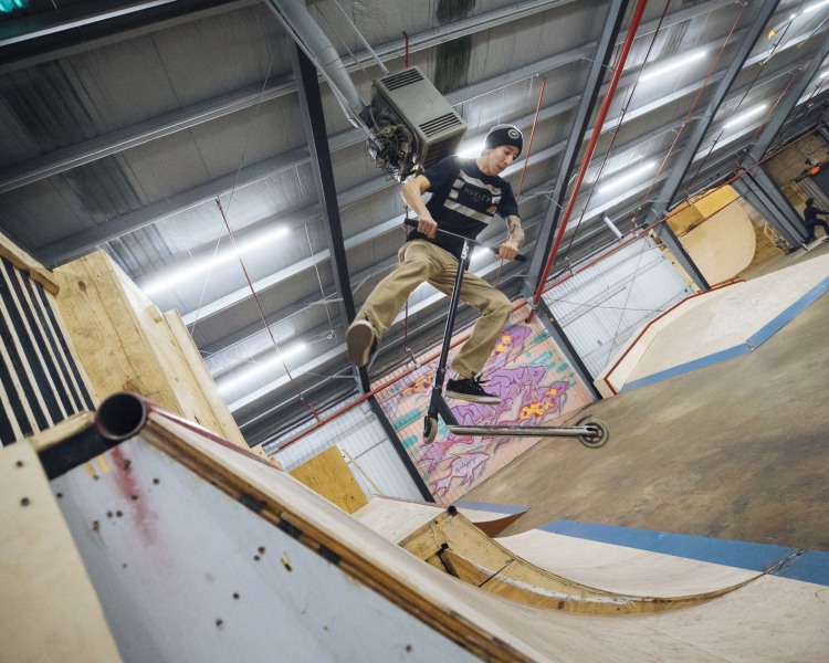 Not just for skateboarders, the course at Society Stakepark and Coffee allows BMX bikes, scooters and quad skates. (Ziggy Mack)