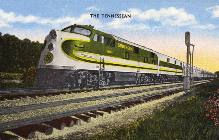 The Tennessean, the luxury liner that replaced the Memphis Special as the main passenger train on the Southern Railway in 1941. (Memphis Public Libraries) 