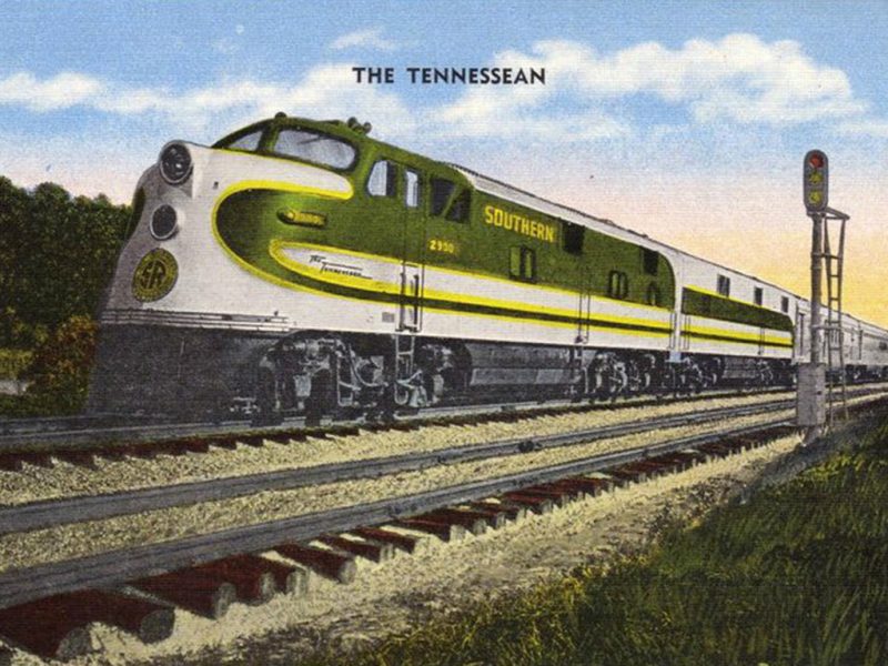 The Tennessean, the luxury liner that replaced the Memphis Special as the main passenger train on the Southern Railway in 1941. (Memphis Public Libraries)