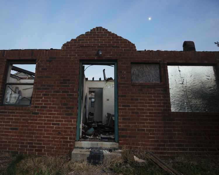 A view of the unoccupied Tillman Cove Apartments in east Binghampton. (Ziggy Mack)