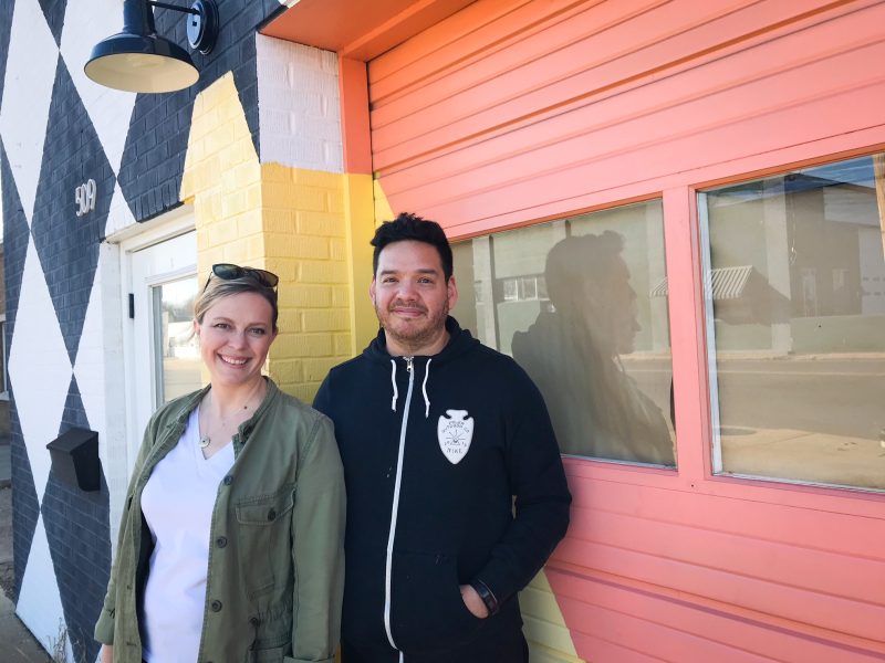 Lisa and Luis Toro pose outside of their newest purchase, 509 North Hollywood, which will soon be a unique indoor-outdoor bar. (Cole Bradley)
