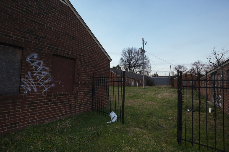 A view of the unoccupied Tillman Cove Apartments in east Binghampton. (Ziggy Mack)