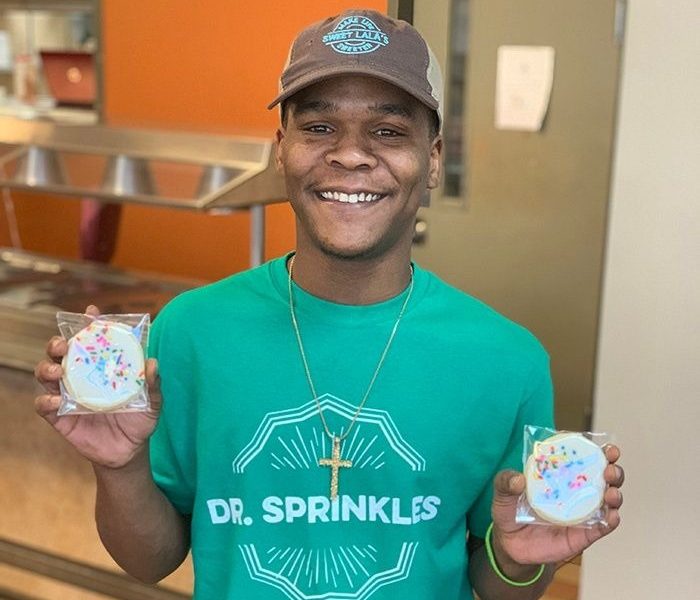 John Young, a JIFF graduate and now full time employee for Sweet LaLa's, earned the nickname "Dr. Sprinkles". (Submitted)