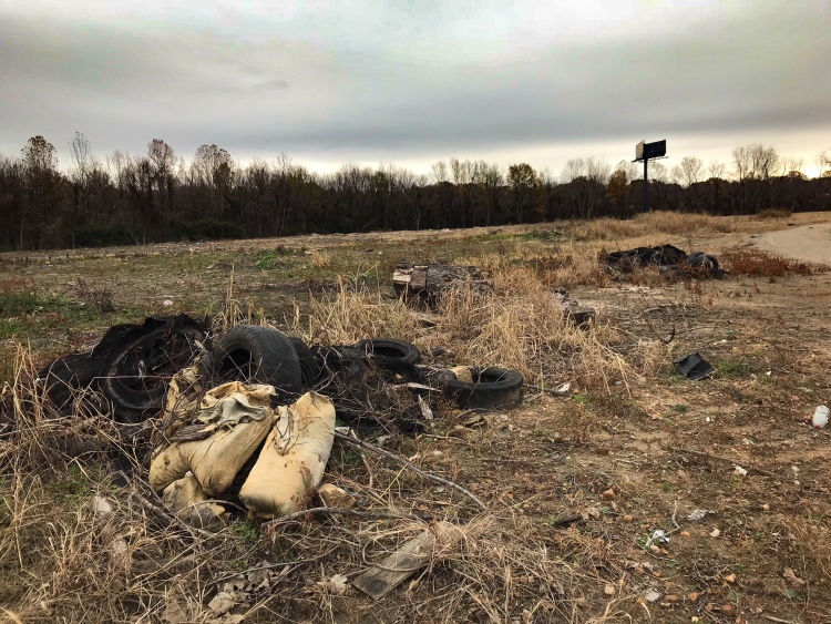 The property owned by TI Properties currently has an issue with illegal dumping, but residents say the solution is securing the property not turning the entire area into landfill. (Cole Bradley)